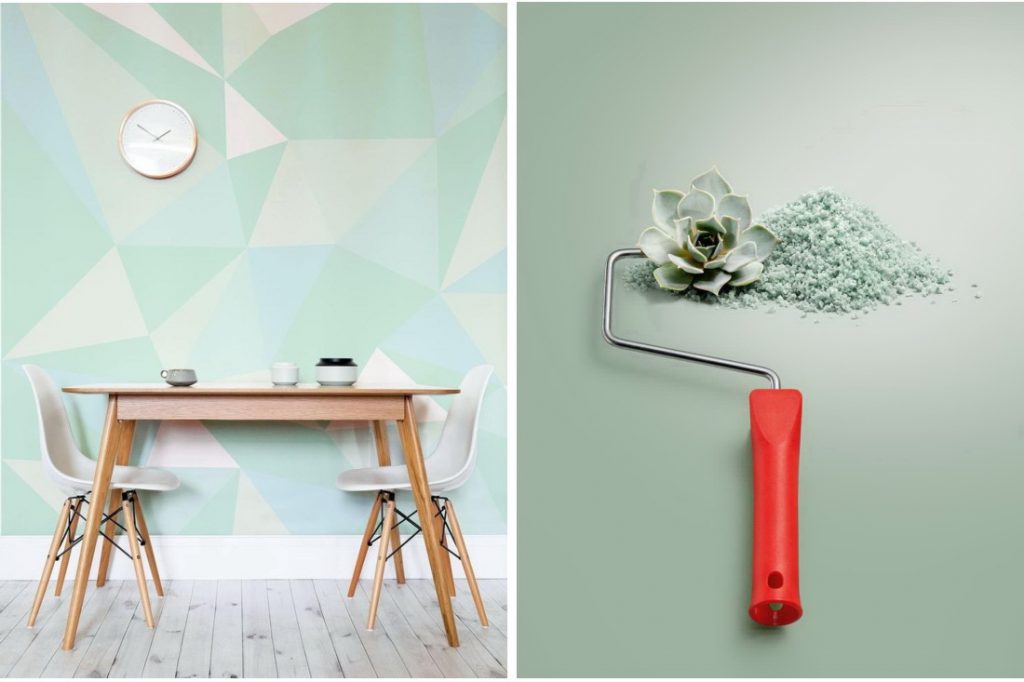 Покраска стен в интерьере: виды, дизайн, сочетания, реальные фото