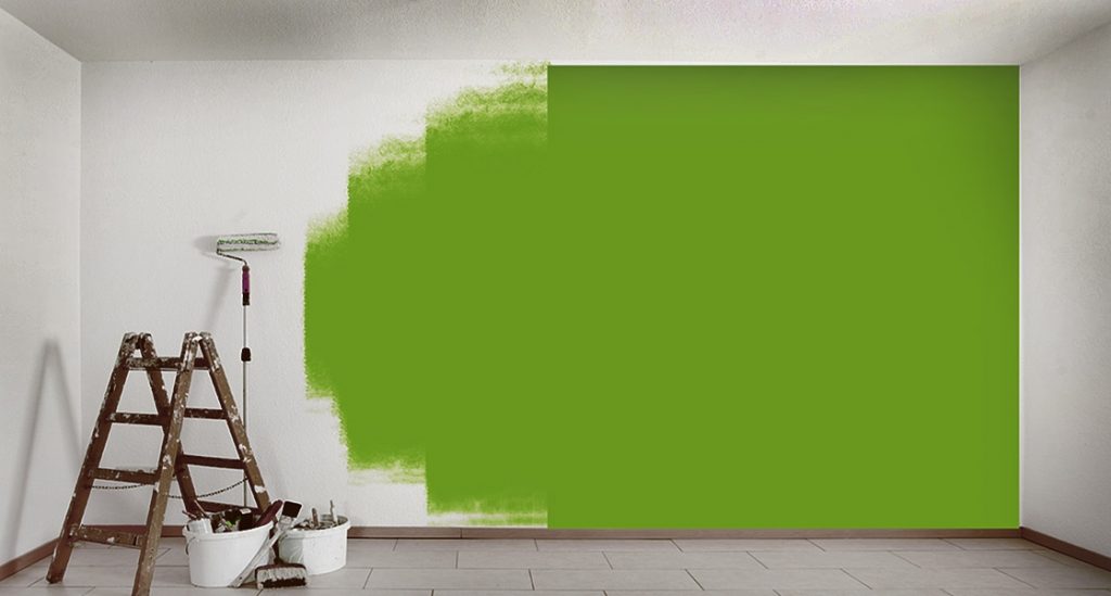 Покраска стен в интерьере: виды, дизайн, сочетания, реальные фото